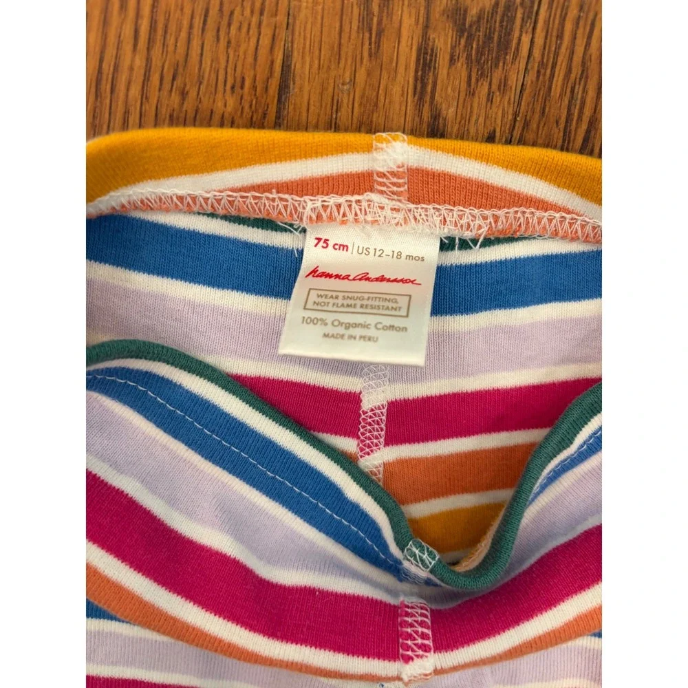 Hanna Andersson Rainbow Stripe Organic Cotton Pants Kids 12-18 Months 75cm